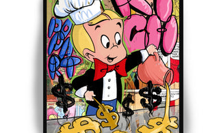 Rich Breakfast een popart kunstwerk over Richie Rich van Hans Breuker