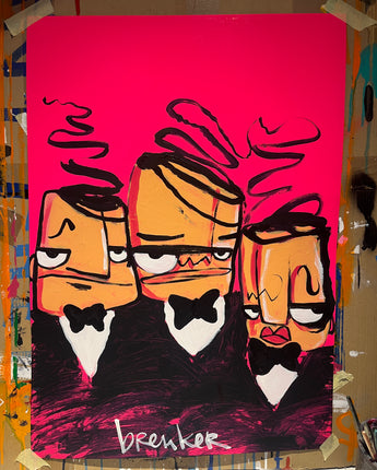 Pink bad boys 50 x 70 cm acryl on paper