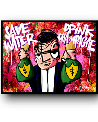 Drink champagne, save water