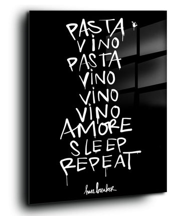 Pasta, vino, sleep, repeat.