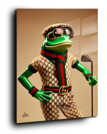 Fabulous frog goes golfing