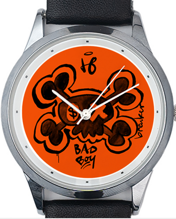 Skull bad boy HB orange breuker horloge.