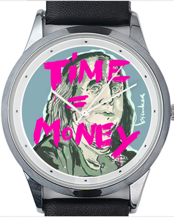 Franklin time is money breuker horloge