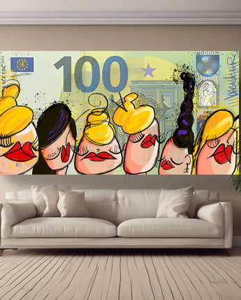 Ladies love cash 180 x 90 cm