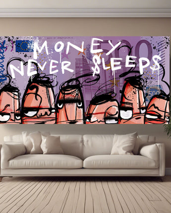 Money never sleeps 180 x 90 cm