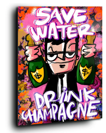 Économisez de l'eau, buvez du champagne